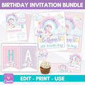 editable unicorn party decorations